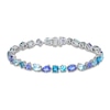 Thumbnail Image 1 of Le Vian Mare Azzurro Natural Multi-Gemstone Tennis Bracelet 14K Vanilla Gold