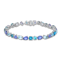 Le Vian Mare Azzurro Natural Multi-Gemstone Bracelet 14K Vanilla Gold