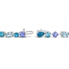 Thumbnail Image 2 of Le Vian Mare Azzurro Natural Multi-Gemstone Tennis Bracelet 14K Vanilla Gold