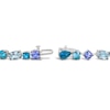 Thumbnail Image 3 of Le Vian Mare Azzurro Natural Multi-Gemstone Tennis Bracelet 14K Vanilla Gold