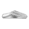Thumbnail Image 3 of High-Polish Diamond Contour Wedding Band 1/5 ct tw 14K White Gold