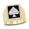 Thumbnail Image 1 of Men's Diamond Poker Ring 5/8 ct tw Round 14K Yellow Gold