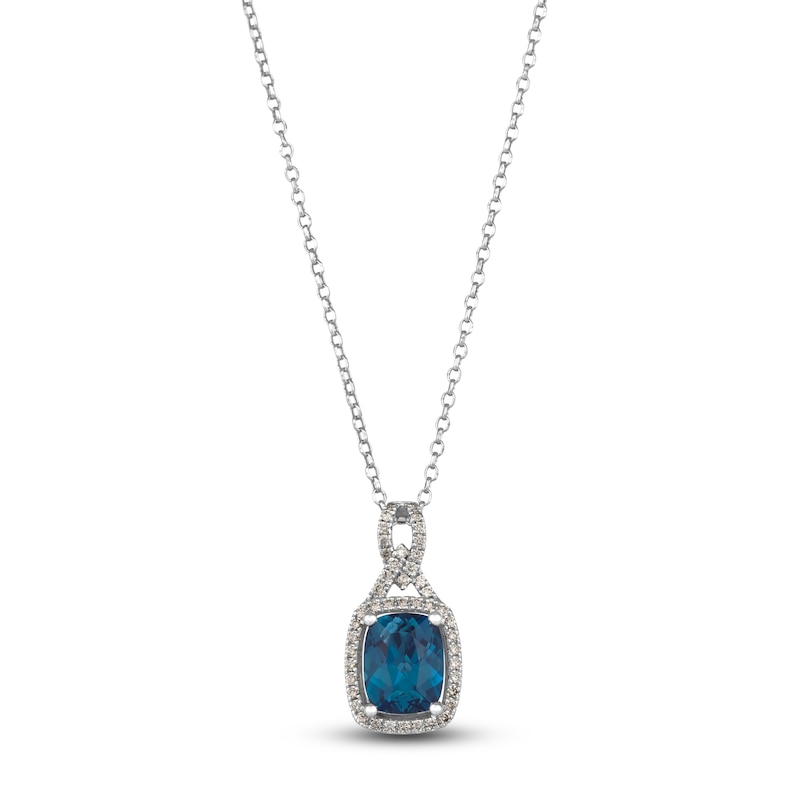 Main Image 1 of Le Vian Natural Topaz & Diamond Necklace 1/3 ct tw 14K Vanilla Gold
