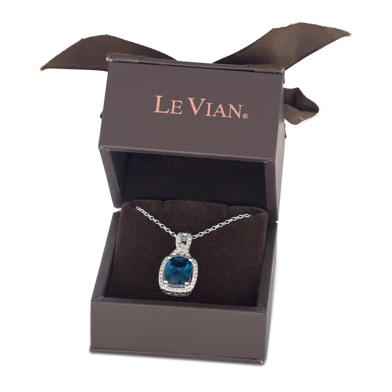 Main Image 2 of Le Vian Natural Topaz & Diamond Necklace 1/3 ct tw 14K Vanilla Gold