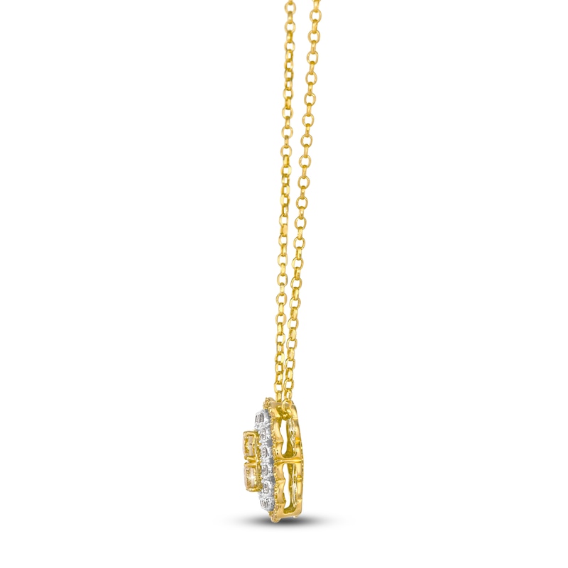 Main Image 2 of Le Vian Sunny Yellow Diamond Necklace 1 ct tw 14K Two-Tone Gold