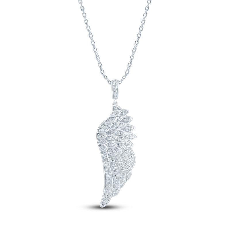 Main Image 1 of Pnina Tornai Diamond Wing Pendant Necklace 3/8 ct tw Round 14K White Gold