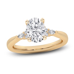 Lab-Grown Diamond Oval-Cut Engagement Ring 2 ct tw 14K Yellow Gold