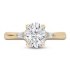 Thumbnail Image 3 of Lab-Grown Diamond Oval-Cut Engagement Ring 2 ct tw 14K Yellow Gold
