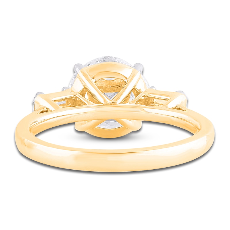 Main Image 3 of Princess & Marquise-Cut Multi-Diamond Center Engagement Ring 1 ct tw 14K Yellow Gold