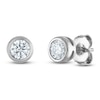 Thumbnail Image 0 of Certified Round-Cut Diamond Bezel-Set Solitaire Stud Earrings 1/2 ct tw 14K White Gold (I1/I)