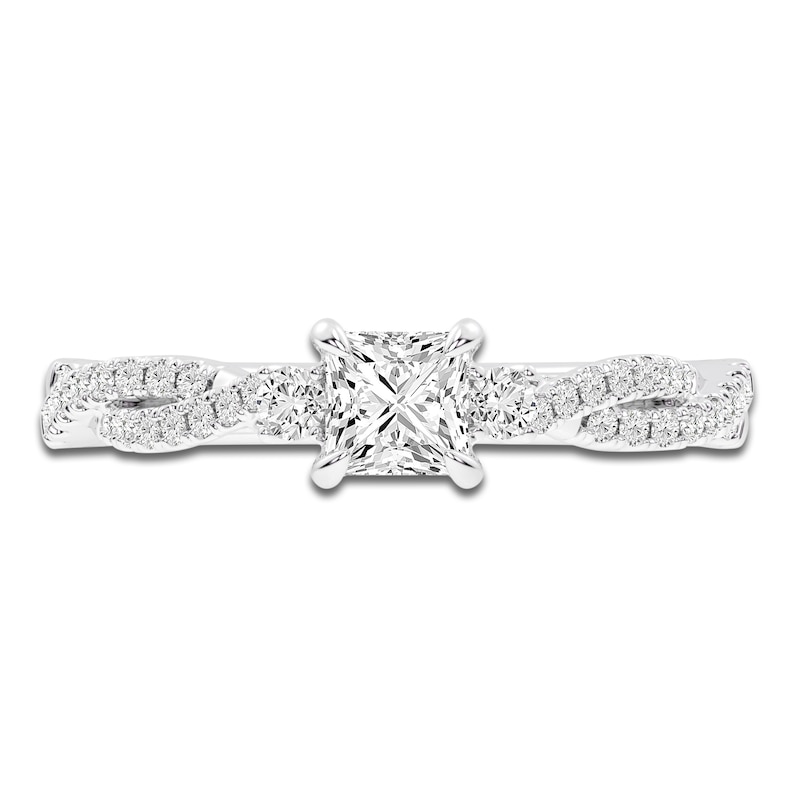 Main Image 3 of Princess Diamond Engagement Ring 3/4 ct tw 14K White Gold