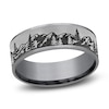 Thumbnail Image 1 of Mountain Scene Comfort Fit Wedding Band Tantalum & Titanium 7.5mm