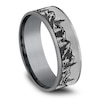 Thumbnail Image 2 of Mountain Scene Comfort Fit Wedding Band Tantalum & Titanium 7.5mm