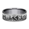 Thumbnail Image 3 of Mountain Scene Comfort Fit Wedding Band Tantalum & Titanium 7.5mm
