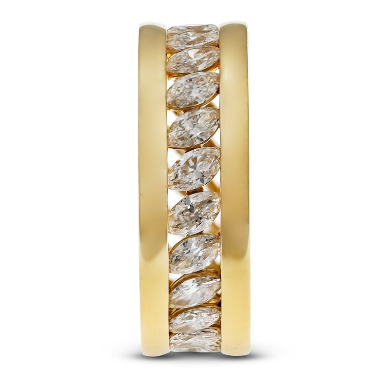 Main Image 3 of Crivelli Marquise-Cut Diamond Eternity Ring 2-1/3 ct tw 18K Yellow Gold