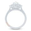 Thumbnail Image 3 of Pnina Tornai Pear-Shaped Diamond Double Halo Engagement Ring 1-5/8 ct tw 14K White Gold