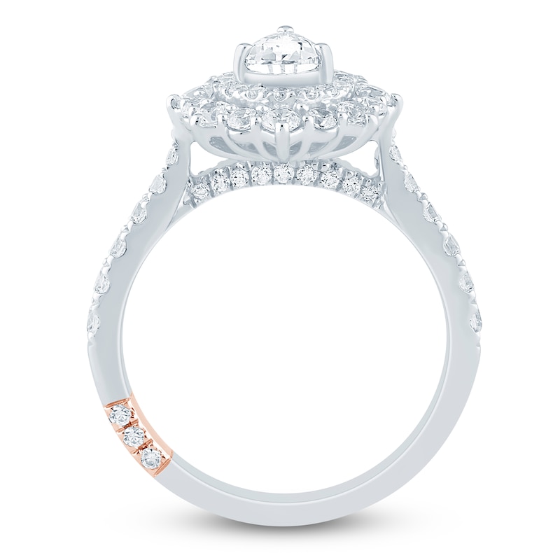 Main Image 3 of Pnina Tornai Pear-Shaped Diamond Double Halo Engagement Ring 1-5/8 ct tw 14K White Gold