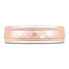 Thumbnail Image 3 of Men's Hammered Milgrain Wedding Band 18K Rose Gold 6mm