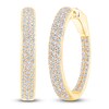 Thumbnail Image 2 of Brilliant Moments Diamond Inside-Out Hoop Earrings 1-1/2 ct tw 14K Yellow Gold