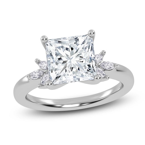 Princess-Cut Lab-Grown Diamond Engagement Ring 2-1/6 ct tw 14K White Gold