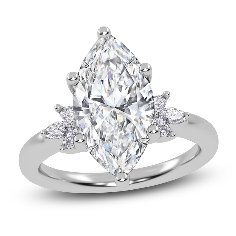 Main Image 1 of Marquise-Cut Created By Jared Studio Lab-Grown Diamond Engagement Ring 3-1/6 ct tw 14K White Gold