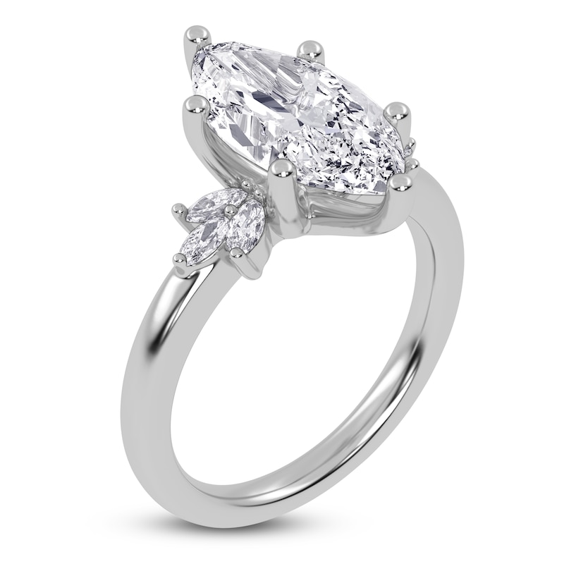 Main Image 2 of Marquise-Cut Created By Jared Studio Lab-Grown Diamond Engagement Ring 3-1/6 ct tw 14K White Gold