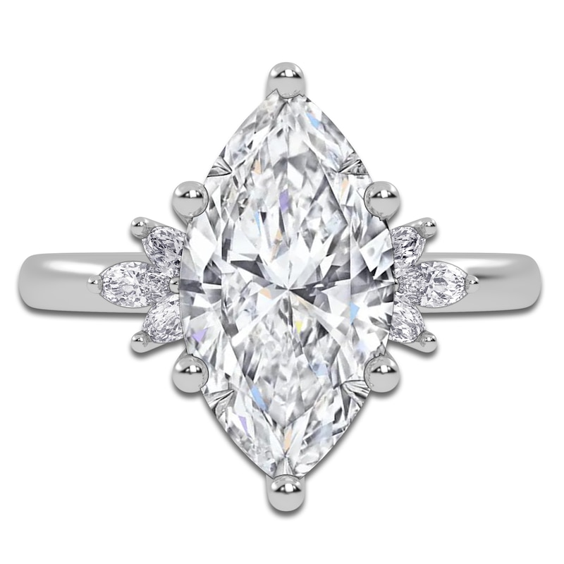 Main Image 3 of Marquise-Cut Created By Jared Studio Lab-Grown Diamond Engagement Ring 3-1/6 ct tw 14K White Gold