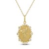 Thumbnail Image 1 of Poppy Birth Flower Diamond Necklace 1/4 ct tw 10K Yellow Gold 18"