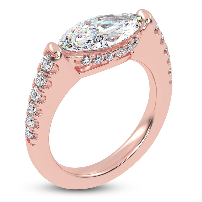 Main Image 2 of Marquise-Cut Created By Jared Studio Lab-Grown Diamond Engagement Ring 2-1/3 ct tw 14K Rose Gold