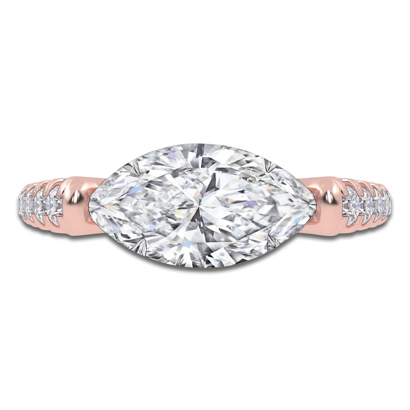Main Image 3 of Marquise-Cut Created By Jared Studio Lab-Grown Diamond Engagement Ring 2-1/3 ct tw 14K Rose Gold