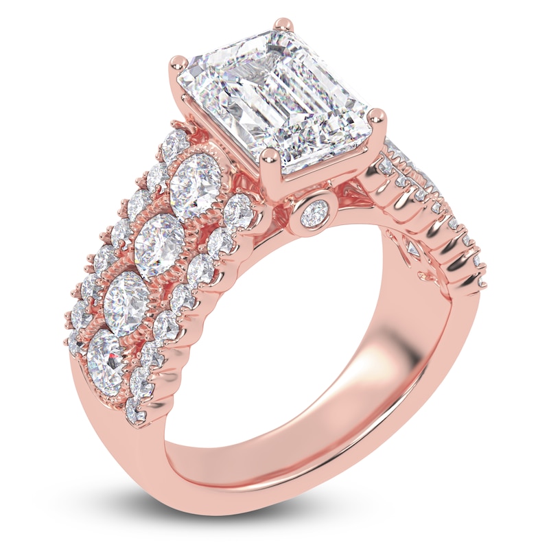 Main Image 2 of Radiant-Cut Created By Jared Studio Lab-Grown Diamond Engagement Ring 3-3/4 ct tw 14K Rose Gold