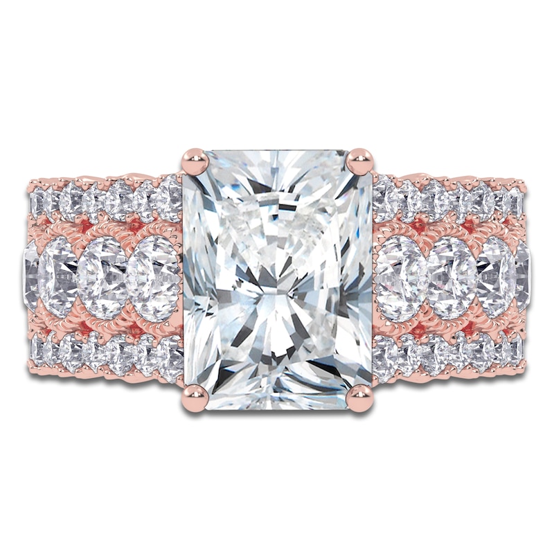 Main Image 3 of Radiant-Cut Created By Jared Studio Lab-Grown Diamond Engagement Ring 3-3/4 ct tw 14K Rose Gold