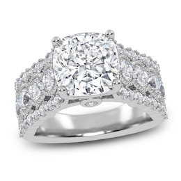 Cushion-Cut Created By Jared Studio Lab-Grown Diamond Engagement Ring 4-3/4 ct tw 14K White Gold