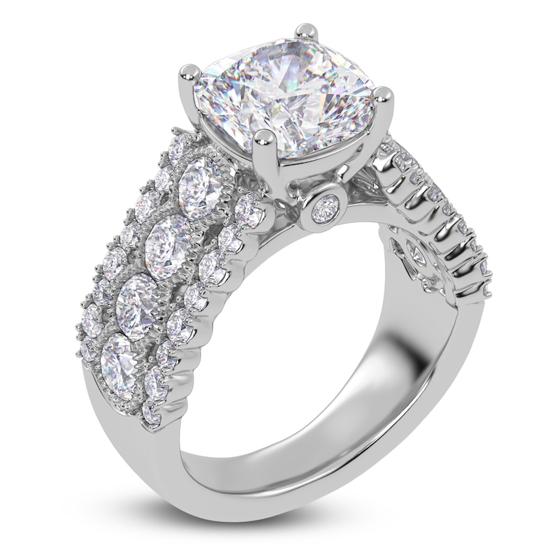 Main Image 2 of Cushion-Cut Created By Jared Studio Lab-Grown Diamond Engagement Ring 4-3/4 ct tw 14K White Gold