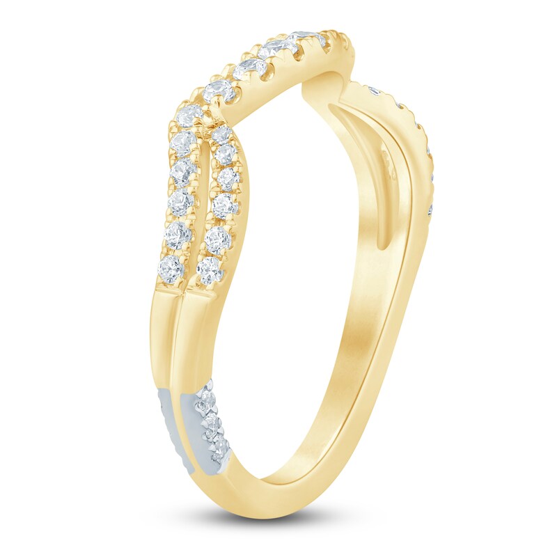 Main Image 2 of Pnina Tornai Diamond Split Shank Contour Wedding Band 1/3 ct tw 14K Yellow Gold
