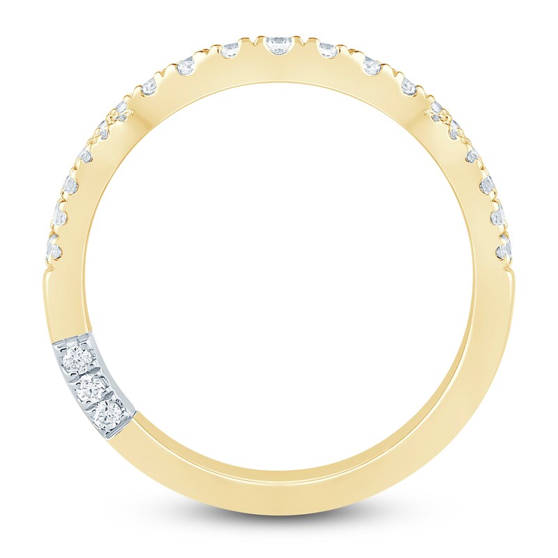 Main Image 4 of Pnina Tornai Diamond Split Shank Contour Wedding Band 1/3 ct tw 14K Yellow Gold