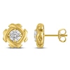 Thumbnail Image 1 of Unspoken Diamond Halo Solitaire Stud Earrings 1 ct tw 14K Yellow Gold (I1/I)
