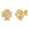 Thumbnail Image 2 of Unspoken Diamond Halo Solitaire Stud Earrings 1 ct tw 14K Yellow Gold (I1/I)