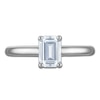 Thumbnail Image 3 of Emerald-Cut Lab-Created Diamond Solitaire Plus Engagement Ring 1 ct tw Platinum (VS2/F)