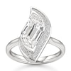 Thumbnail Image 1 of J'Lure Leaf Step-Cut Lab-Grown Diamond Half-Halo Engagement Ring 2 ct tw 18K White Gold