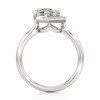 Thumbnail Image 2 of J'Lure Hexagon Step-Cut Lab-Grown Diamond Half-Halo Engagement Ring 2 ct tw 18K White Gold
