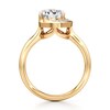 Thumbnail Image 2 of J'Lure Pear Step-Cut Lab-Grown Diamond Half-Halo Engagement Ring 3 ct tw 18K Yellow Gold