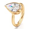 Thumbnail Image 4 of J'Lure Pear Step-Cut Lab-Grown Diamond Half-Halo Engagement Ring 3 ct tw 18K Yellow Gold