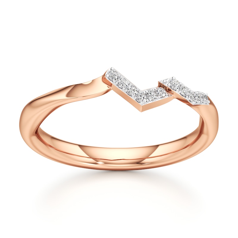 Main Image 1 of J'Lure Lab-Grown Diamond Wedding Band 1/15 ct tw 18K Rose Gold