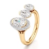 Thumbnail Image 4 of J'Lure Oval Step-Cut Lab-Grown Diamond Engagement Ring 2-1/4 ct tw 18K Yellow Gold