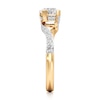 Thumbnail Image 3 of J'Lure Octagon Brilliant-Cut Lab-Grown Diamond Bypass Engagement Ring 1-1/3 ct tw 18K Yellow Gold