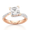 Thumbnail Image 1 of J'Lure Carre Step-Cut Lab-Grown Diamond Bypass Engagement Ring 2-1/2 ct tw 18K Rose Gold