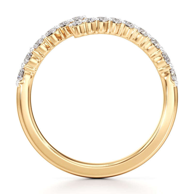 Main Image 2 of J'Lure Lab-Created Diamond Contour Wedding Band 3/8 ct tw 18K Yellow Gold