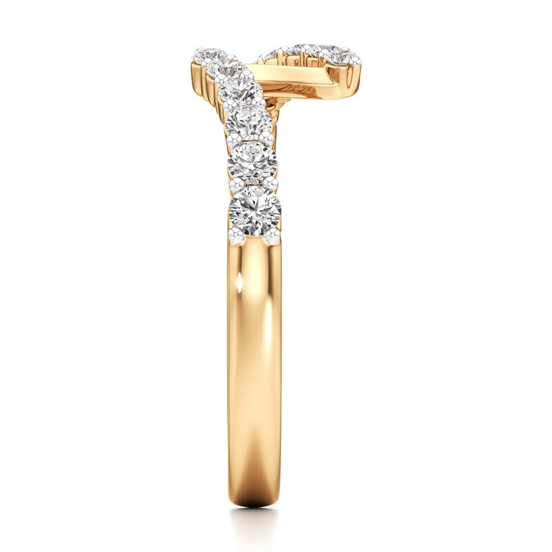 Main Image 3 of J'Lure Lab-Created Diamond Contour Wedding Band 3/8 ct tw 18K Yellow Gold