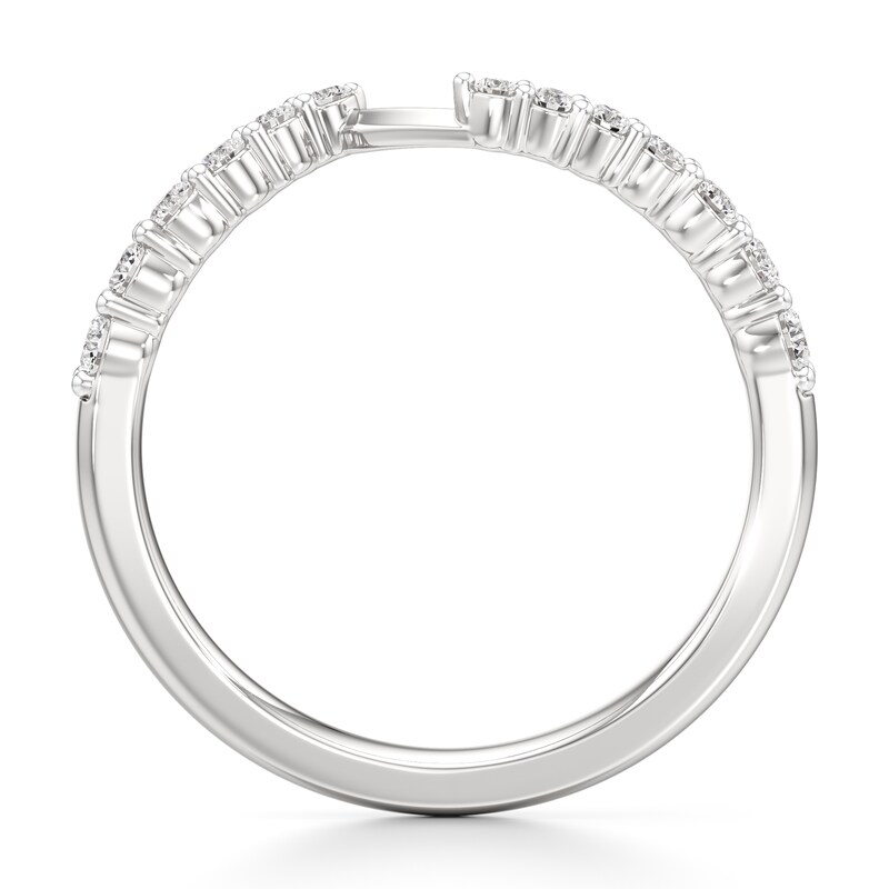 Main Image 2 of J'Lure Lab-Created Diamond Contour Wedding Band 1/3 ct tw 18K White Gold